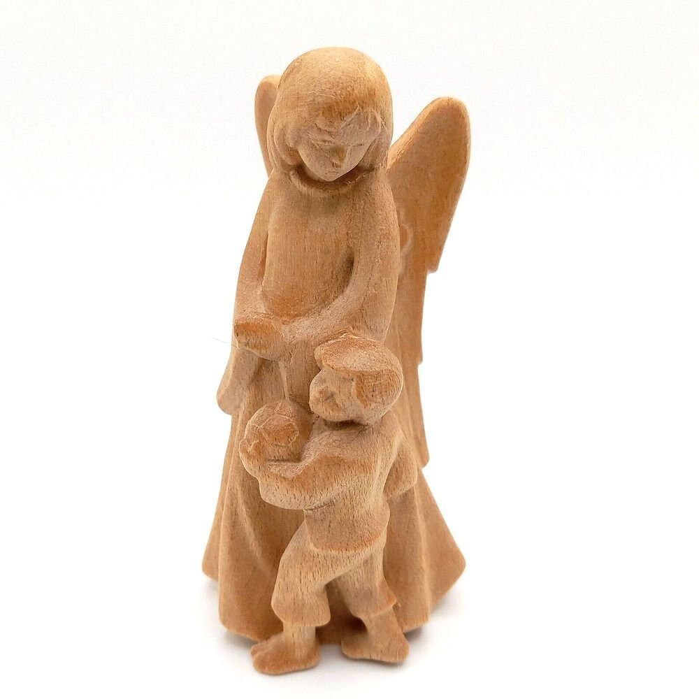 Gardena Art Gaurdian Angel Child Hand Carved Made in Italy 3" High Estate Find